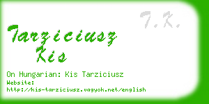 tarziciusz kis business card